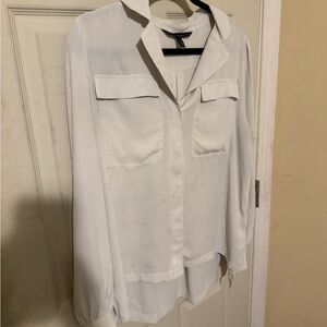 White House Black Market White Blouse